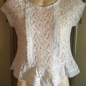 White lace top size Small